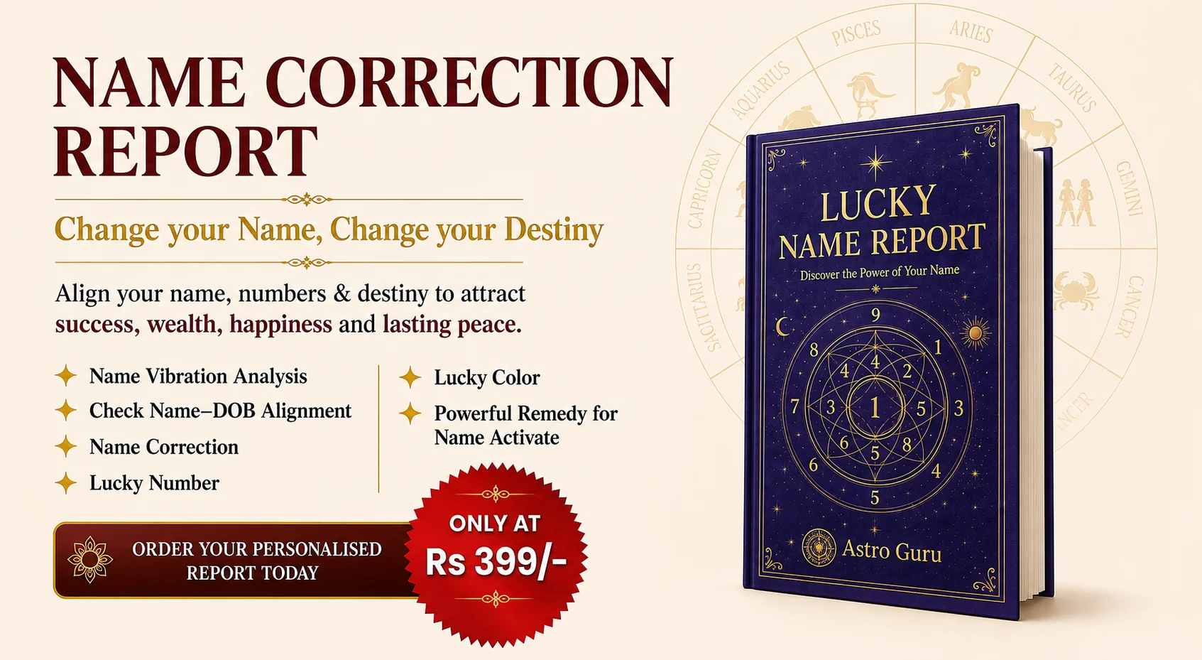 Personalized name numerology report by Astrochats
